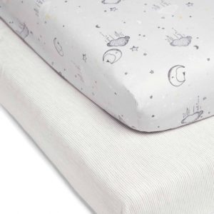 Mamas & Papas Cotbed Fitted Sheets (2 pack) Cloud