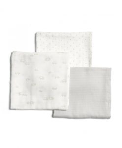 Welcome To The World Muslin Squares - 3 Pack