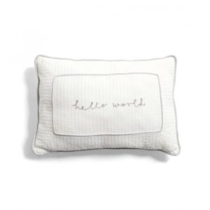 Mamas & Papas Welcome To The World Cushion - White