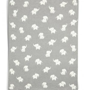 Mamas & Papas Welcome To The World Knitted Elephant Blanket - Grey