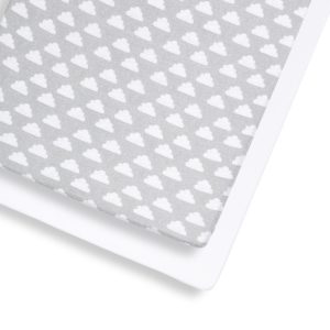 Snuz Cot & CotBed 2 Pack Fitted Sheet - Cloud Nine