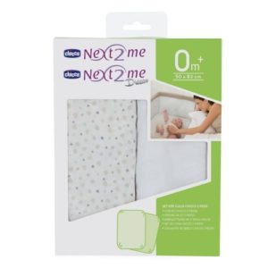 Chicco Next 2 Me Fitted Crib Sheets - Light Grey