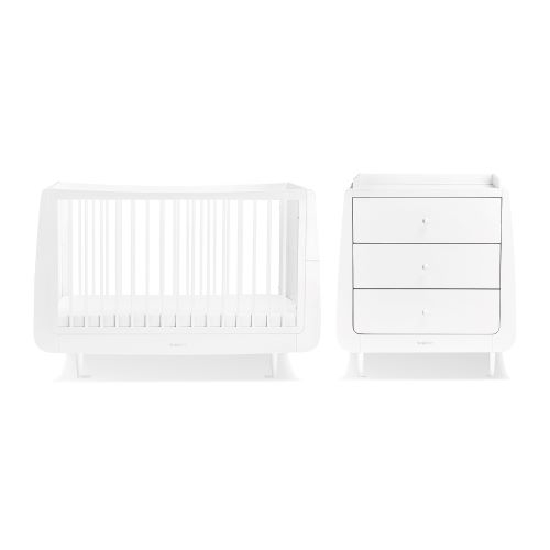 SnuzCot Skandi 2 Piece Nursery Furniture Set - White