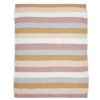 Mamas & Papas Knitted Blanket - Multi Stripe Pink