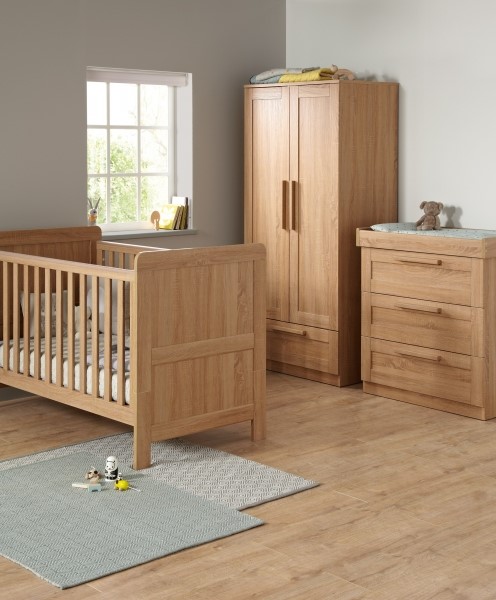 Mamas & Papas 3 Piece Nursery Furniture Set, Atlas, Oak