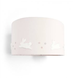 M&P Welcome To the World Floral Lampshade - Floral & Pink Striped
