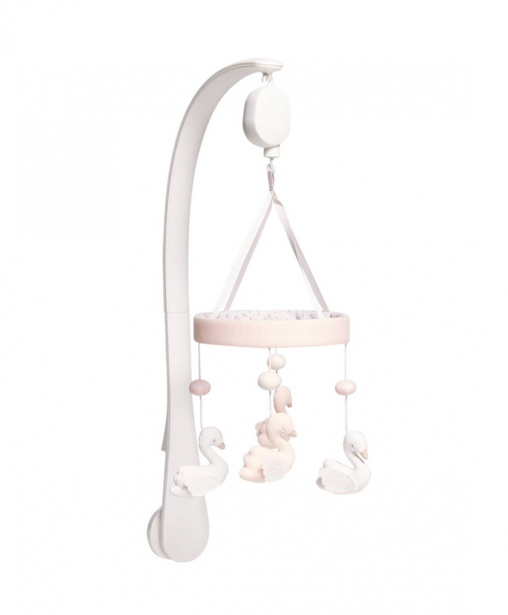 M&P Welcome To the World Musical Mobile - Floral Pink & White
