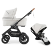 Emmaljunga NXT90 Pram & Egro Seat Unit With Outdoor Chassis - White Leatherette