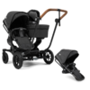 Emmaljunga NXT Double Pram System With Outdoor Chassis - Lounge Black
