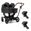 Emmaljunga NXT Twin Pram System With Outdoor Chassis - Lounge Black