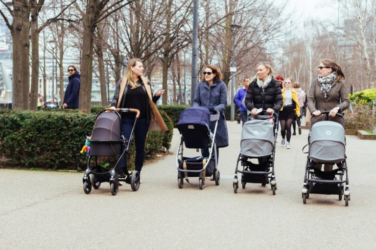 Mums with pushchairs