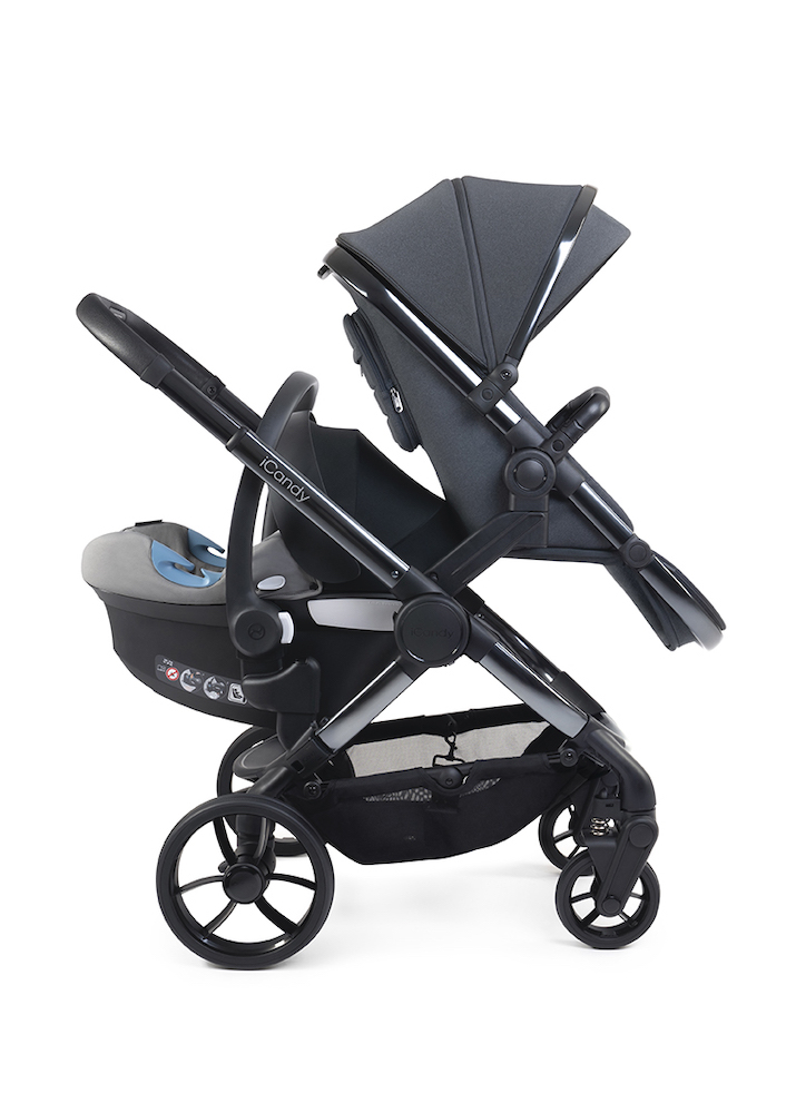 iCandy Peach 7 Double Pushchair and Carrycot Dark Grey Simply Baby Lancaster