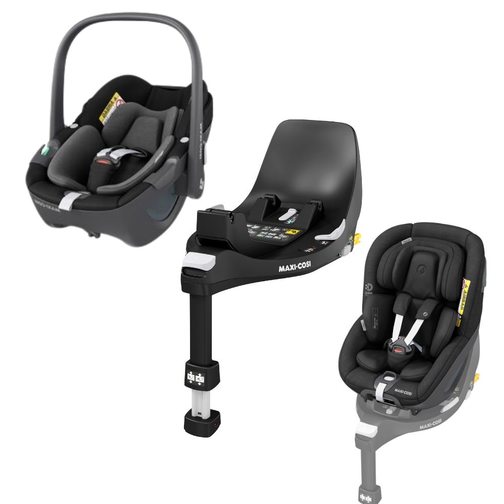 Maxi-Cosi family 360 Bundle in Black - Pebble 360, Pearl 360