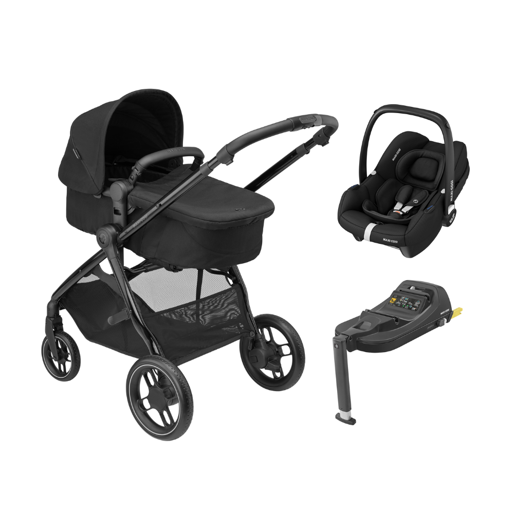 maxi cosi zelia luxe 3in1 travel system twillic black