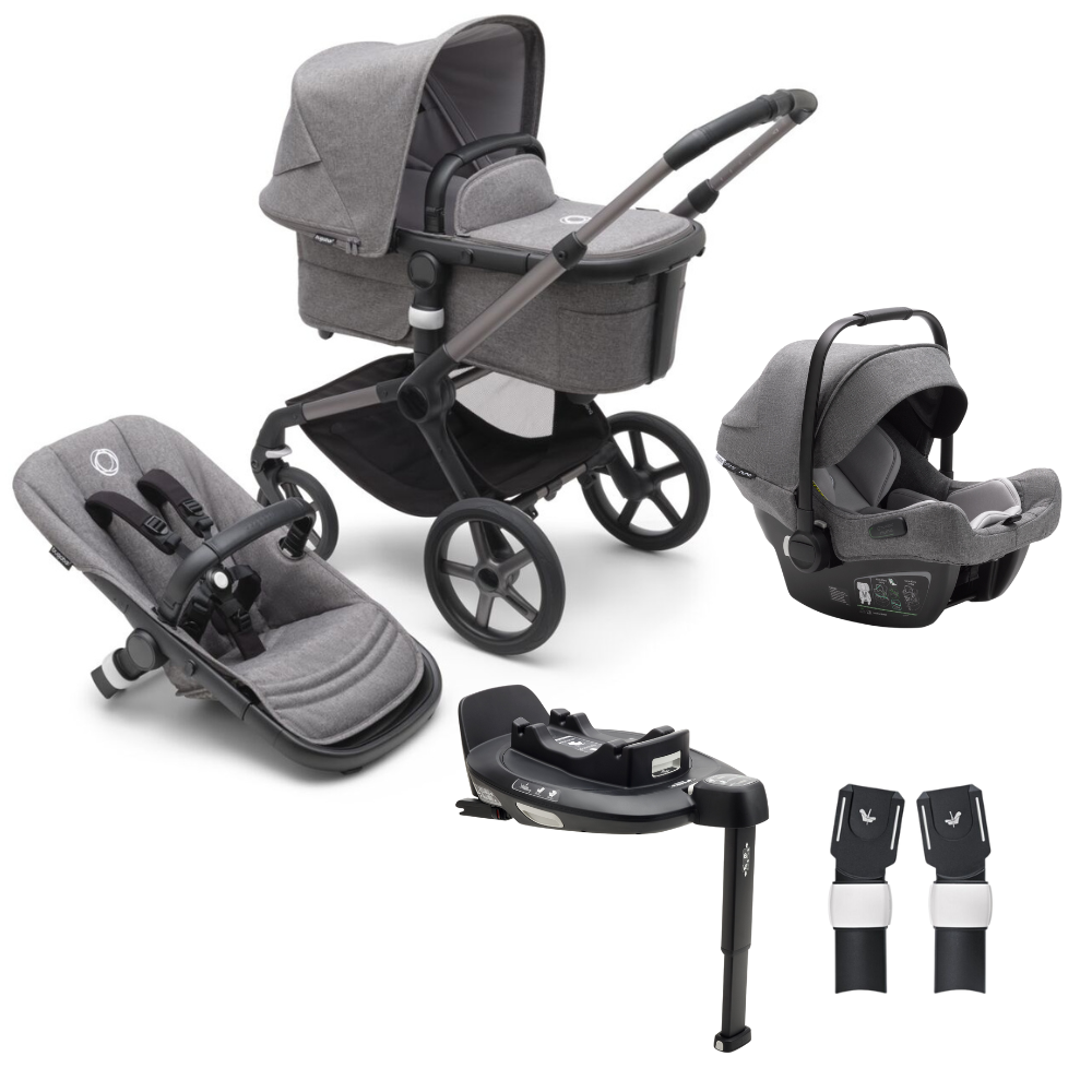 Bugaboo Fox 5 Complete Turtle Air Bundle - Grey Melange - Simply Baby  Lancaster