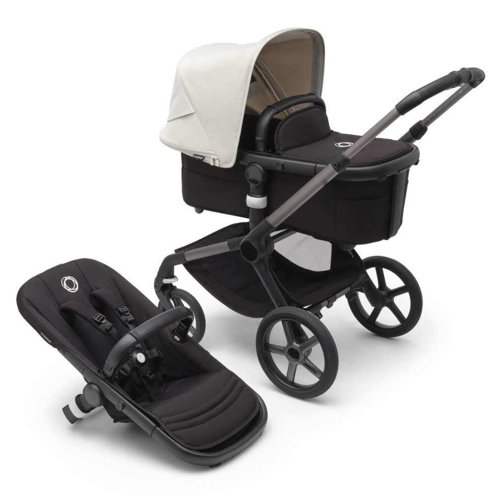 Bugaboo Fox 5 Base & Canopy Graphite/ Midnight Black/ Misty White